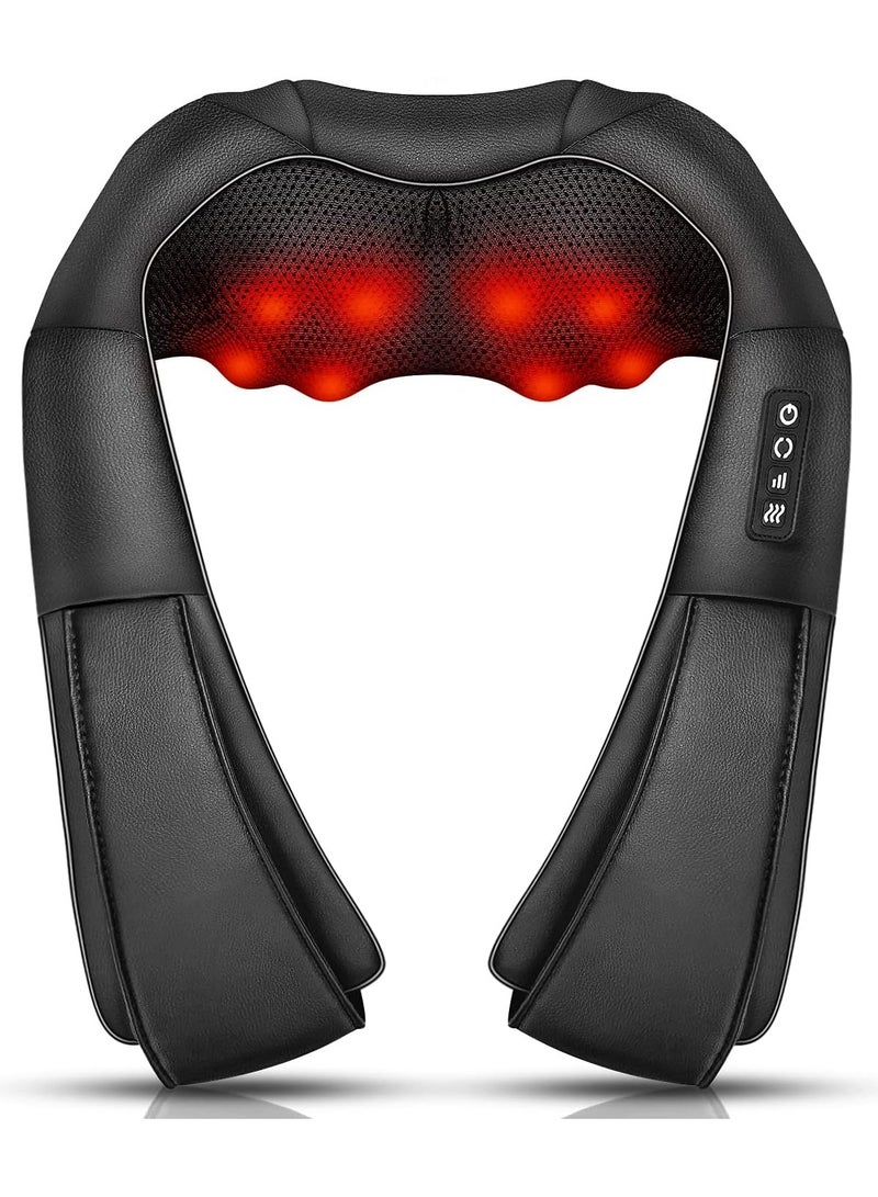 Loquat Neck Massager with Heat, Shiatsu Massager for Neck, Back, Shoulder, Foot and Leg, Deep Tissue 3D Kneading Massager for Relax Muscles at Home and Offie,Neck Massager for Women and Men - Image 1