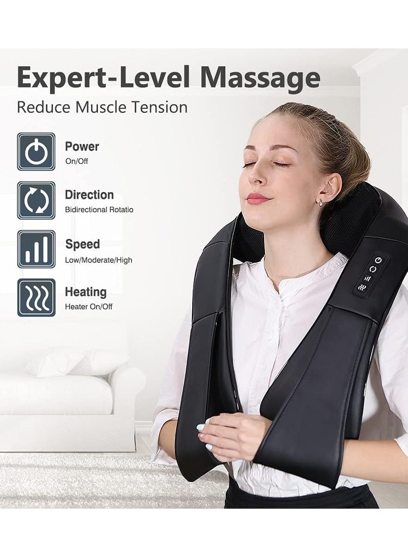 Loquat Neck Massager with Heat, Shiatsu Massager for Neck, Back, Shoulder, Foot and Leg, Deep Tissue 3D Kneading Massager for Relax Muscles at Home and Offie,Neck Massager for Women and Men - Image 2