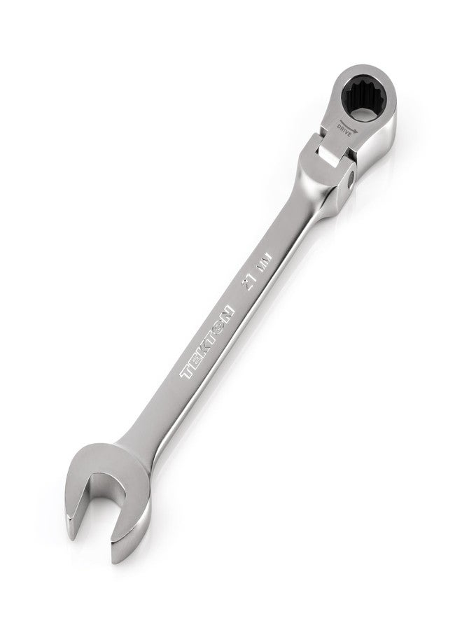 TEKTON 21 mm Flex Head 12-Point Ratcheting Combination Wrench | WRC26421 - Image 1