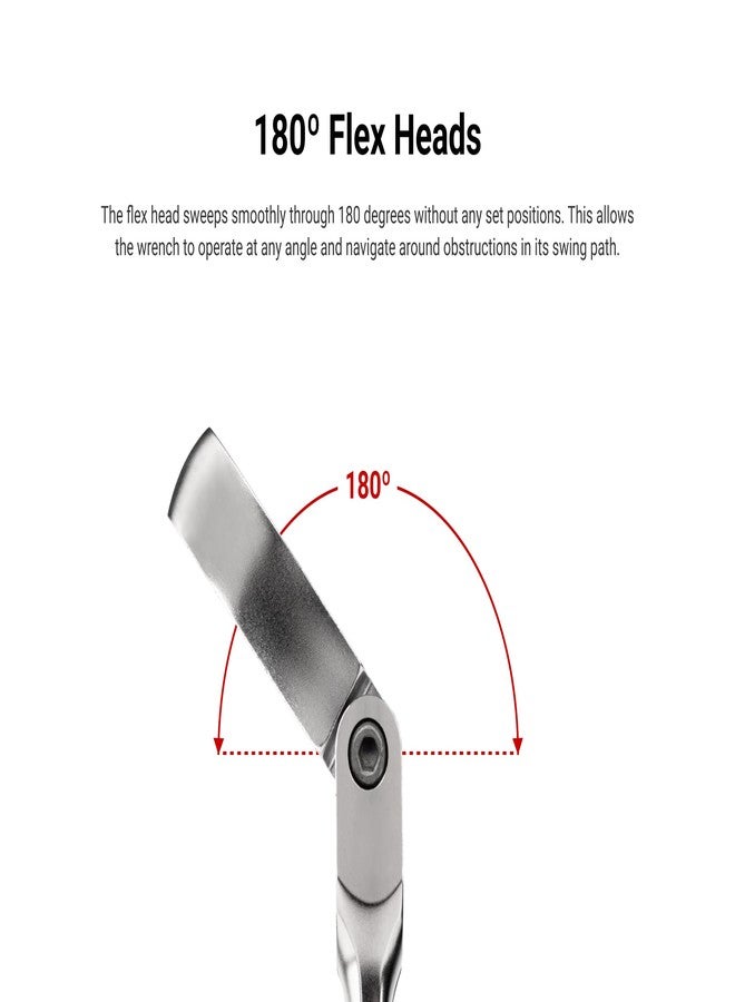 TEKTON 21 mm Flex Head 12-Point Ratcheting Combination Wrench | WRC26421 - Image 2