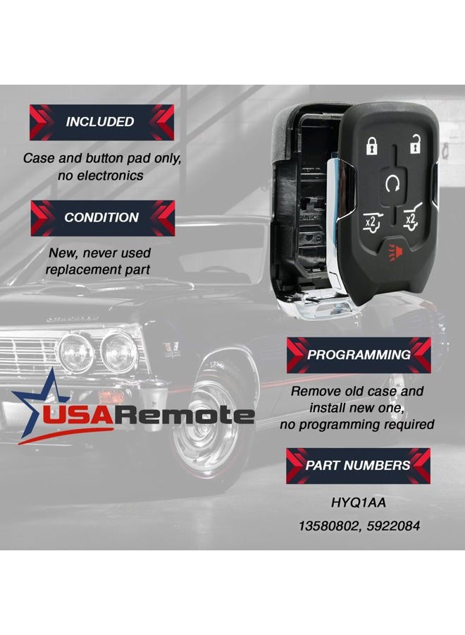 USARemote غطاء ذكي لمفتاح فوب للدخول بدون مفتاح يناسب 2014 2015 2016 2017 شيفروليه تاهو سوبربان / جي إم سي يوكون (HYQ1AA) - Image 4