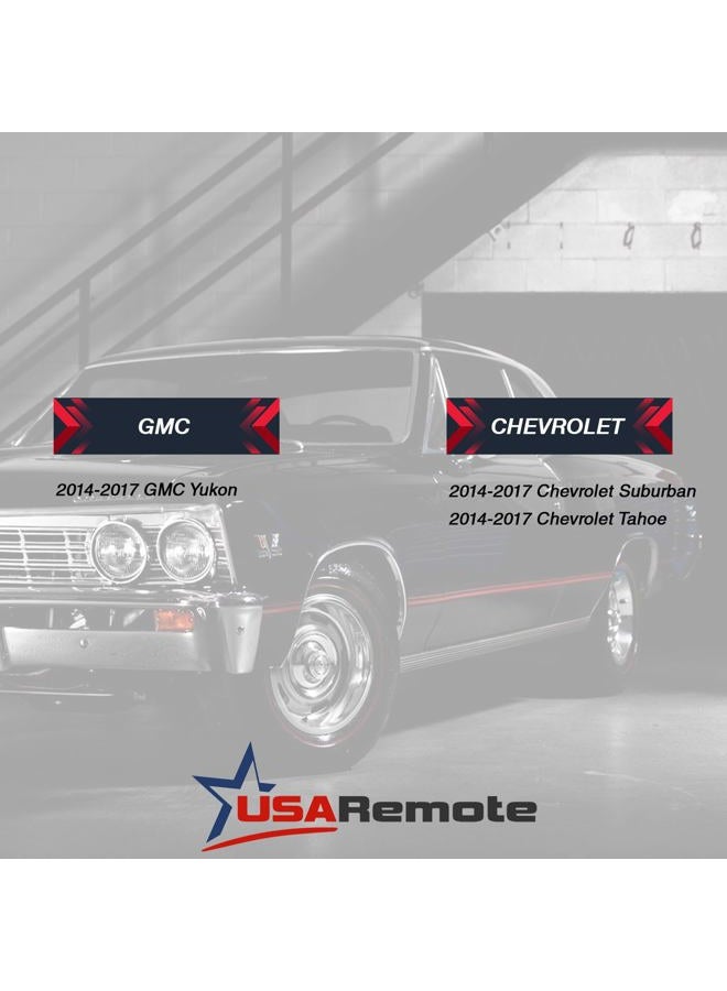 USARemote غطاء ذكي لمفتاح فوب للدخول بدون مفتاح يناسب 2014 2015 2016 2017 شيفروليه تاهو سوبربان / جي إم سي يوكون (HYQ1AA) - Image 5