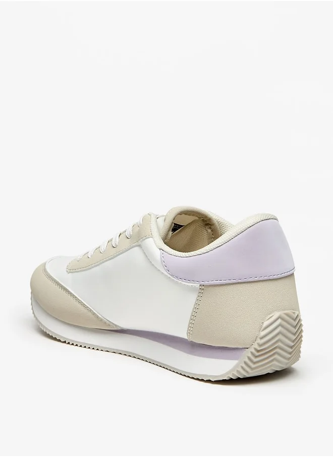 Lee Cooper Women Logo Print Lace-Up Sneakers
