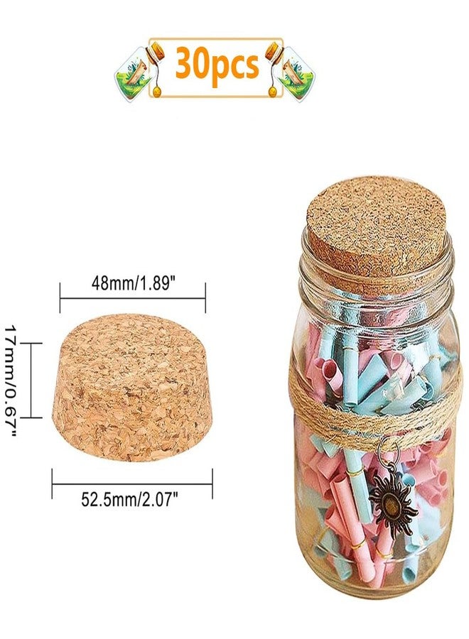 BENECREAT 30Pcs Cork Bottle Stoppers, Tapered Cork Plugs, 2inch Replacement Tapered Wooden Wine Stoppers for Wines, Old Bottles, Jars, Arts, DIY Crafts - Image 2