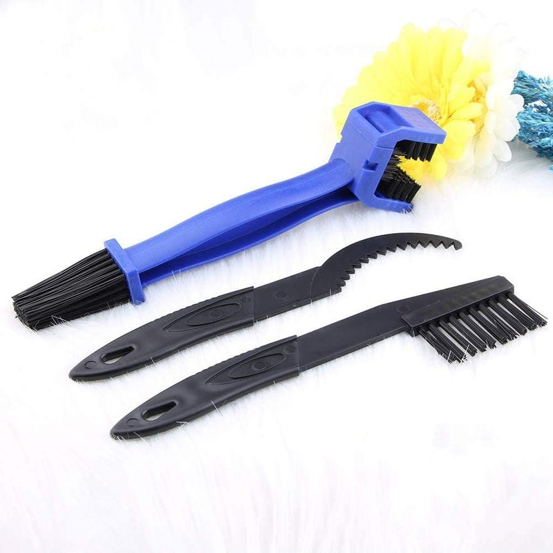 OIBTECH Motorcycle & Bike Chain Cleaner Tool Set – Bicycle Chain Gears Maintenance Cleaning Brush Kit for All Type Chain Gears（3 Kinds） - Image 1