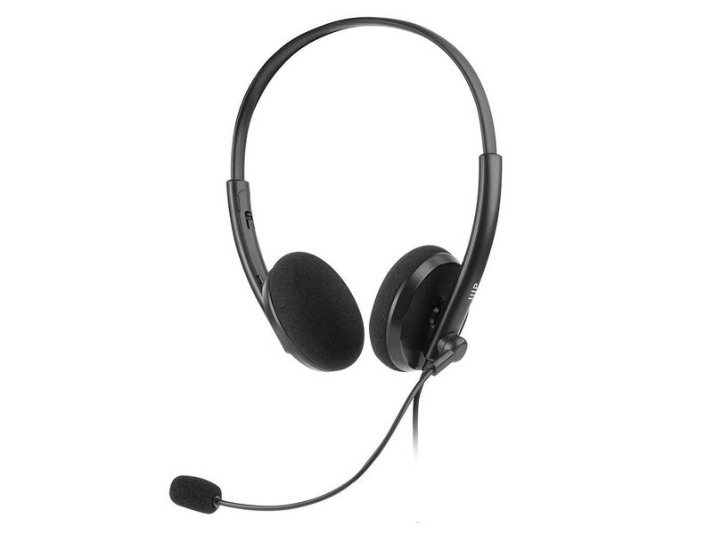 Monoprice WFH 3.5mm + USB Wired Back to Basics Web Meeting Headset - Lightweight, with Adjustable Mic and USB Inline Controller, for Virtual Meetings - Workstream Collection - Image 2