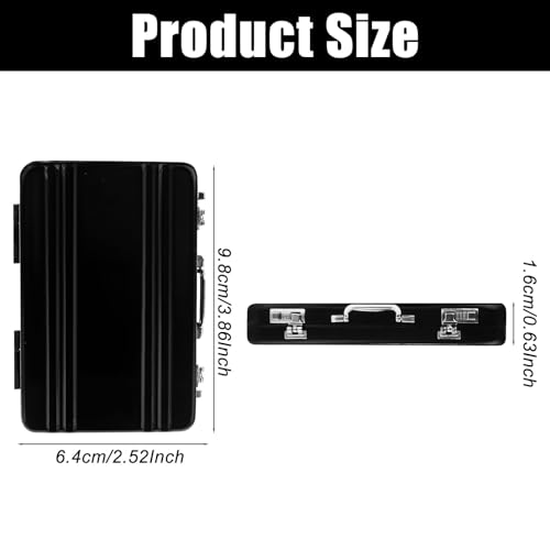 Stealodeal Black Portable Briefcase-Style Card Holder – Perfect for Business Cards - Image 4