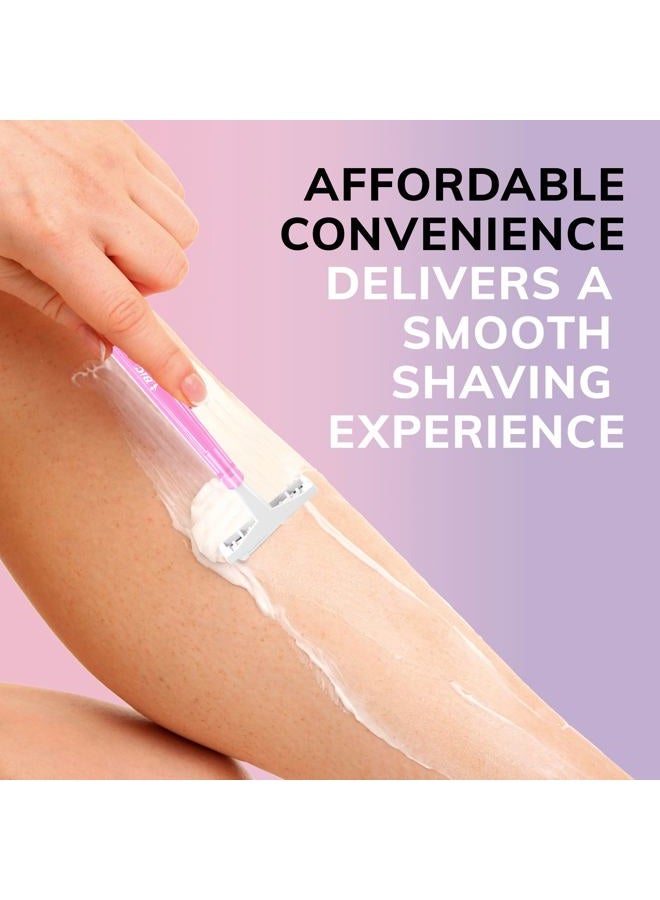 Bic Silky Touch Women's Disposable Razors, 2 Blades For a Sensitive, Soothing and Comfortable Shave, 18-Count - Image 3