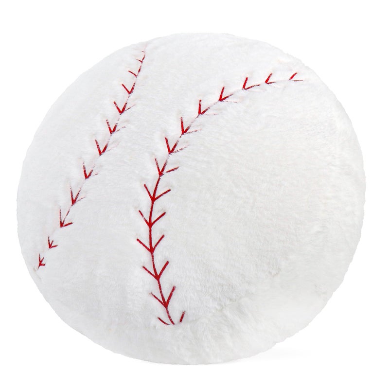 Wepop 18in Fluffy Baseball Pillow Soft Baseball Pillows Sports Ball Pillow Stuffed Plush Toy Room Decoration and Gifts for Kids Boys Girls Baseball Fans - Image 3