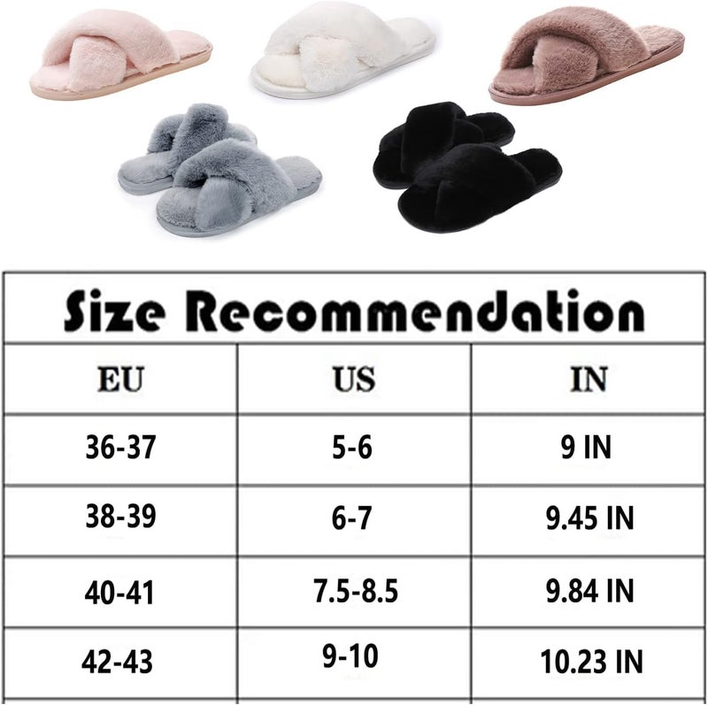 BLEQYS® Women Home Slippers Indoor Bedroom Room Carpet Comfortable Aesthetic Anti Skid Slip Soft Warm Cloth Woolen Winter House Slippers for Women Girls (CROSS-BROWN, 6.5) - Image 4