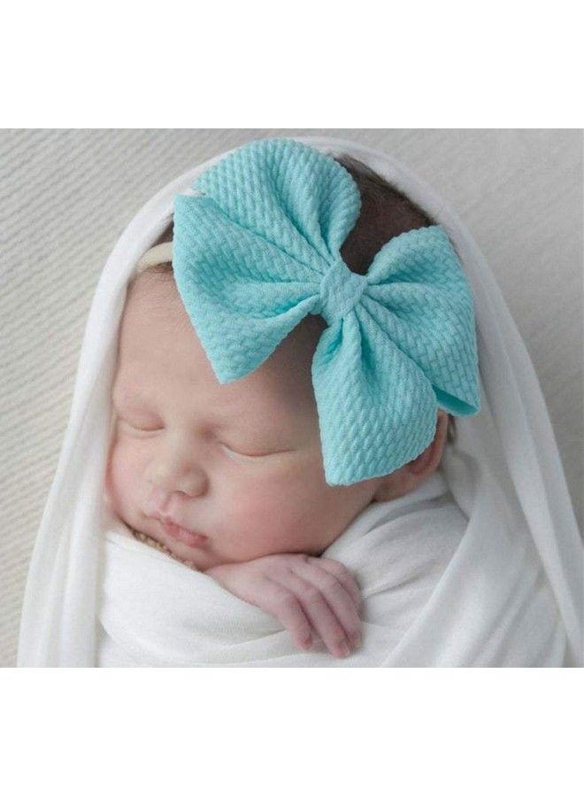 Toptim Baby Girl Headbands And Bows For Newborn Infant Toddler Photographic Accessories 4.7" Bow (18 Pack) - Image 4