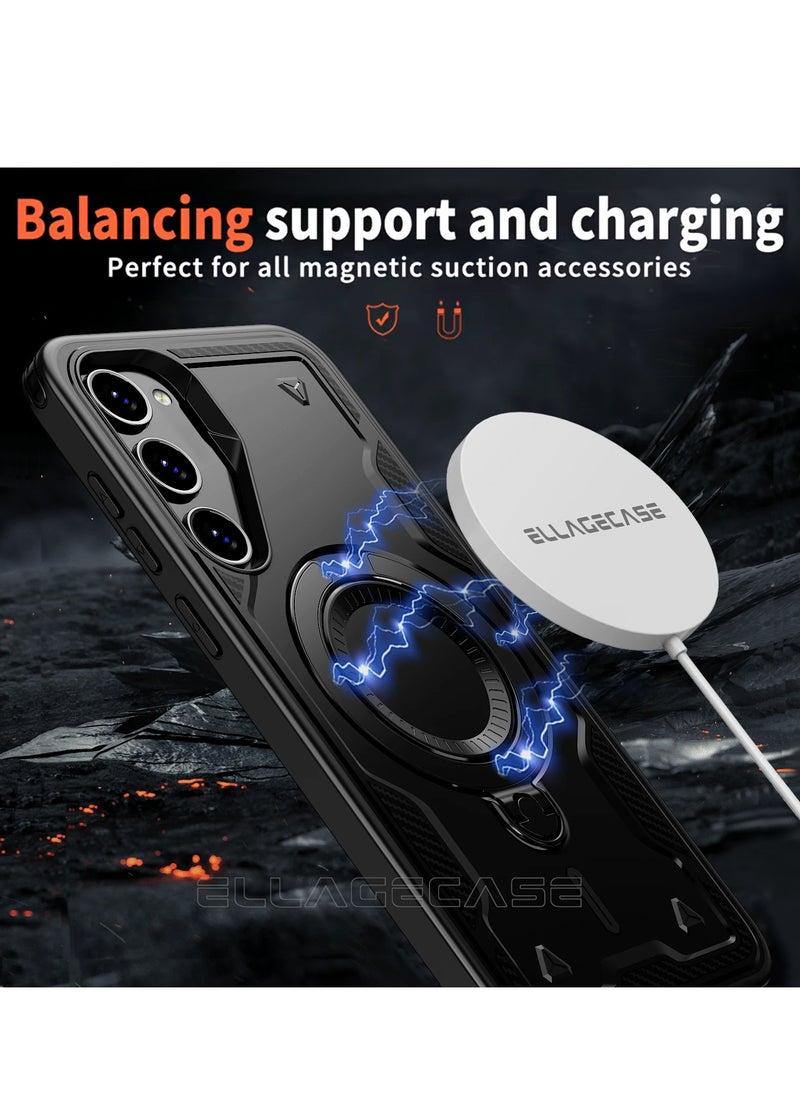 ELLAGECASE Protective Case with Ring for Samsung Galaxy S23, Rugged Drop Protection, Horizontal and Vertical Stand Capability, Solid Camera Protection, Balanced Support, and Perfect Compatibility with Magnetic Accessories  - Image 2