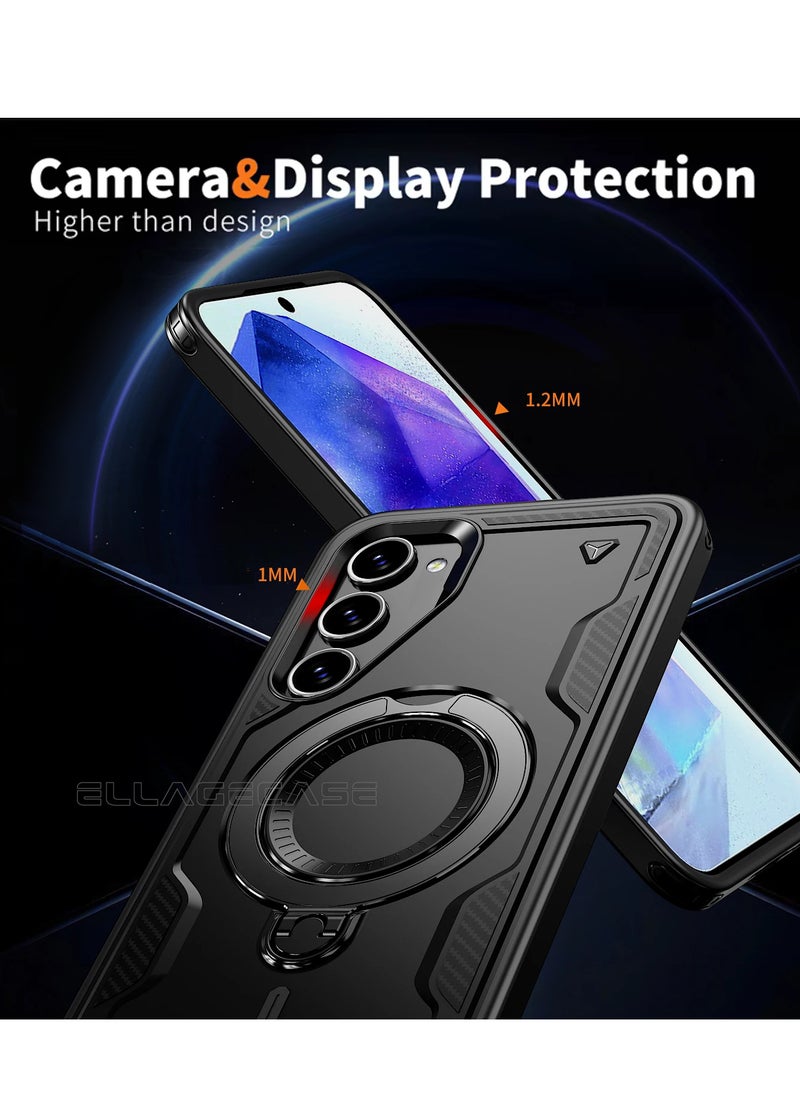ELLAGECASE - Protective Case with Ring for Samsung Galaxy S23, Rugged Drop Protection, Horizontal and Vertical Stand Capability, Solid Camera Protection, Balanced Support, and Perfect Compatibility with Magnetic Accessories - Image 1