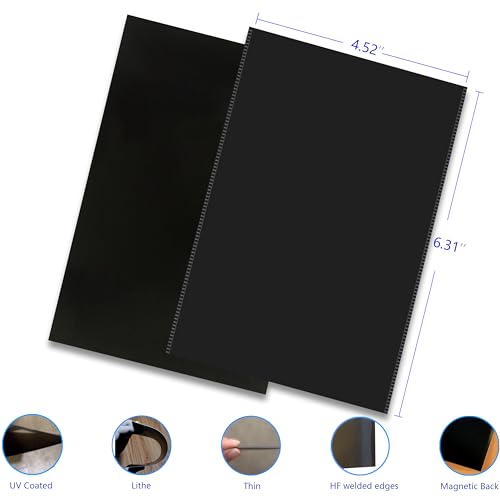 Mositear 20 Pack 4"x6" Premium Super Slim Magnetic Picture Pockets Frames with Black Holds 4 x 6 inches Photo for Refrigerator - Image 3