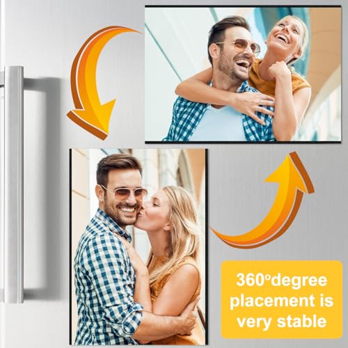 Mositear 20 Pack 4"x6" Premium Super Slim Magnetic Picture Pockets Frames with Black Holds 4 x 6 inches Photo for Refrigerator - Image 4
