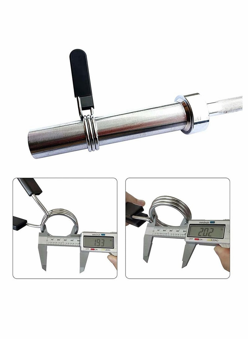 KASTWAVE 2 pcs Spring Clip Collars, 2-inch (50mm) Barbell Exercise Collar Clamps for Olympic Weight Bar Dumbbells Gym Fitness Training Weight Lifting Equipment - Image 3