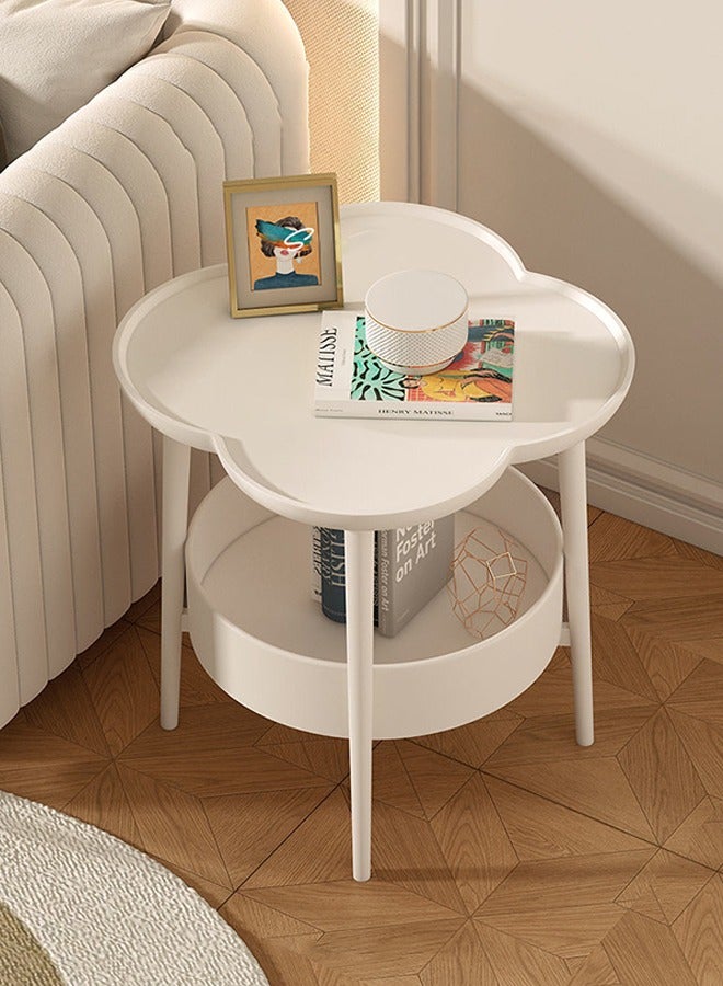 Tanwer Bedside Table, Bedroom Bedside, Home Sofa, Mini Edge Cabinet, Mobile Table, Small Tea Table, White - Image 1