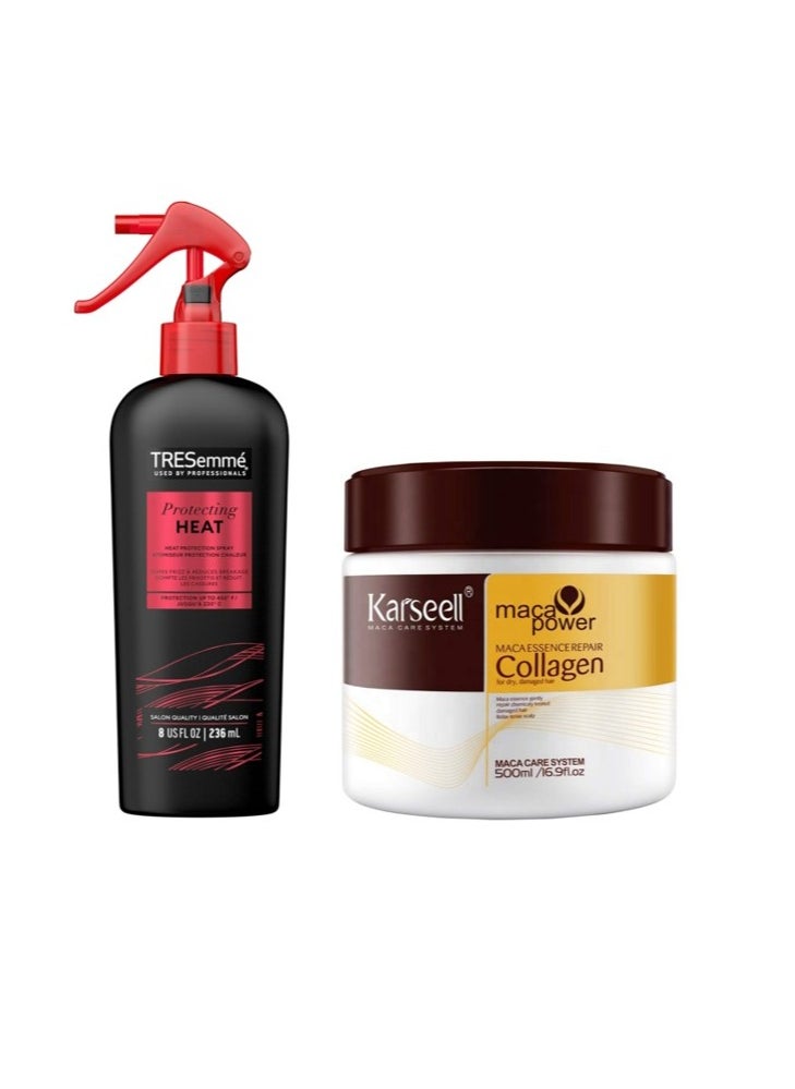 TRESemmé Carsell Collagen Hair Mask Thermal Creations Heat Protection Spray  - Image 1