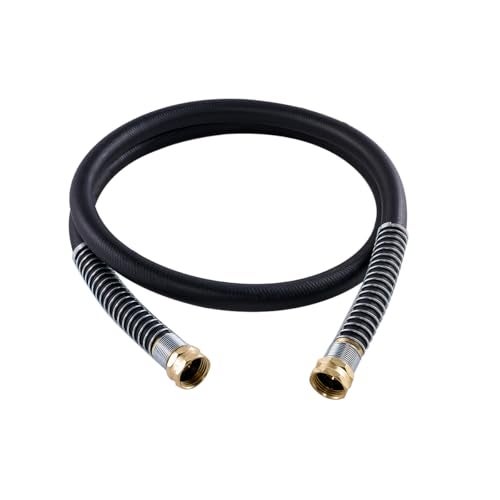 Guitrees Leader Garden Hose 5ft x 58 Heavy Duty Short Water Hose Female to Female Fittings Five Layered Braiding for Durability 1000PSI Burst 300PSI Working Black - Image 1