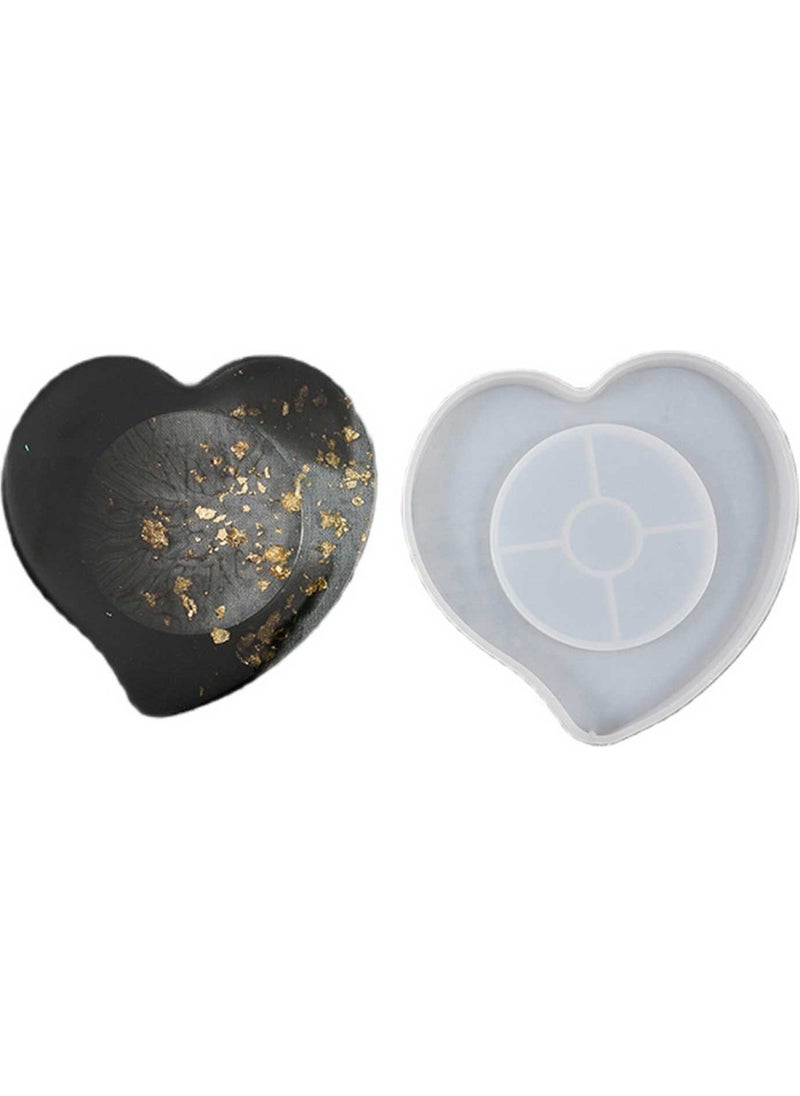 Eminönü Toptancı - Eminönü Wholesaler Epoxy Resin Silicone Mold Stone Powder Heart Model Coaster Mold - Image 1