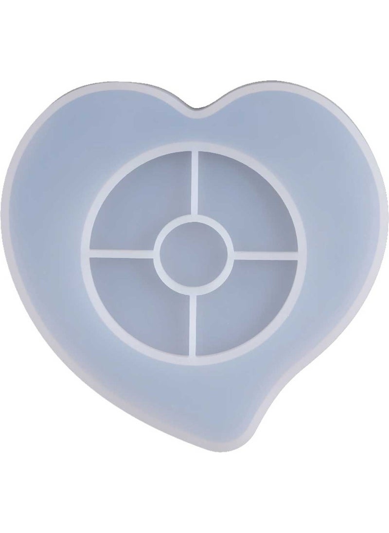 Eminönü Toptancı - Eminönü Wholesaler Epoxy Resin Silicone Mold Stone Powder Heart Model Coaster Mold - Image 1