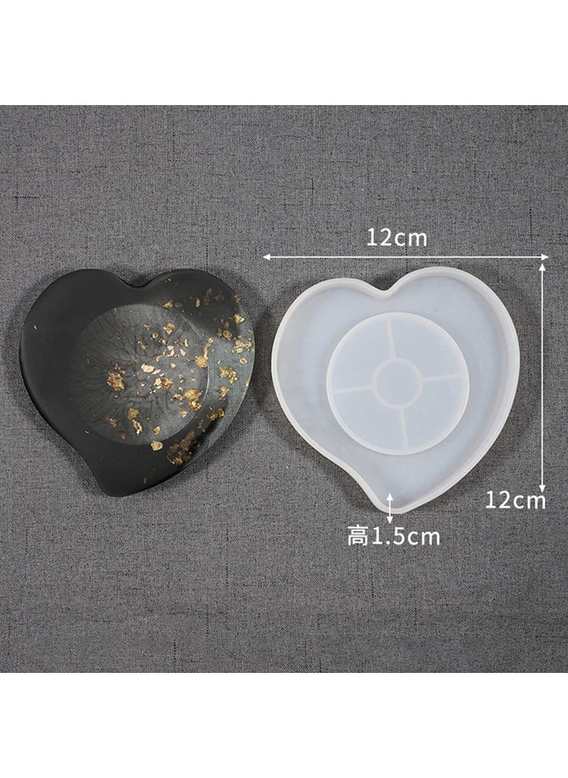 Eminönü Toptancı - Eminönü Wholesaler Epoxy Resin Silicone Mold Stone Powder Heart Model Coaster Mold - Image 1