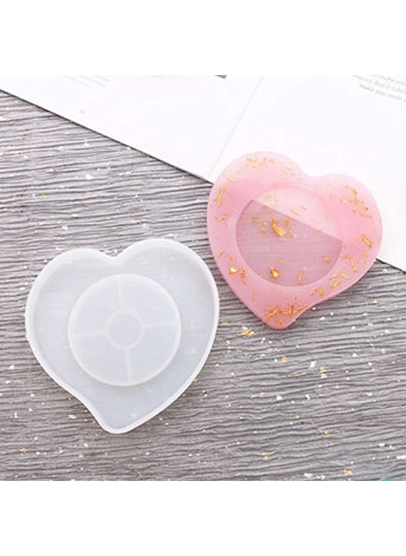 Eminönü Toptancı - Eminönü Wholesaler Epoxy Resin Silicone Mold Stone Powder Heart Model Coaster Mold - Image 1