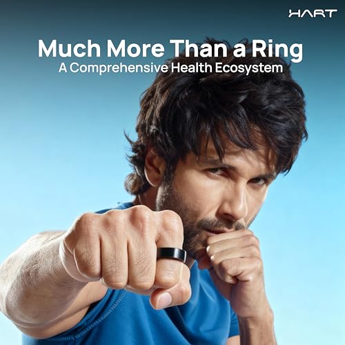 FITTR HART X2 Smart Ring, 8+ Days Battery, Fitness Tracker for Sleep, Recovery, Stress, Workout, Live Heartrate, Calories, Smart Ring for Men & Women, Buy Sizing Kit First, Titanium (Frost Silver, 13) - Image 2