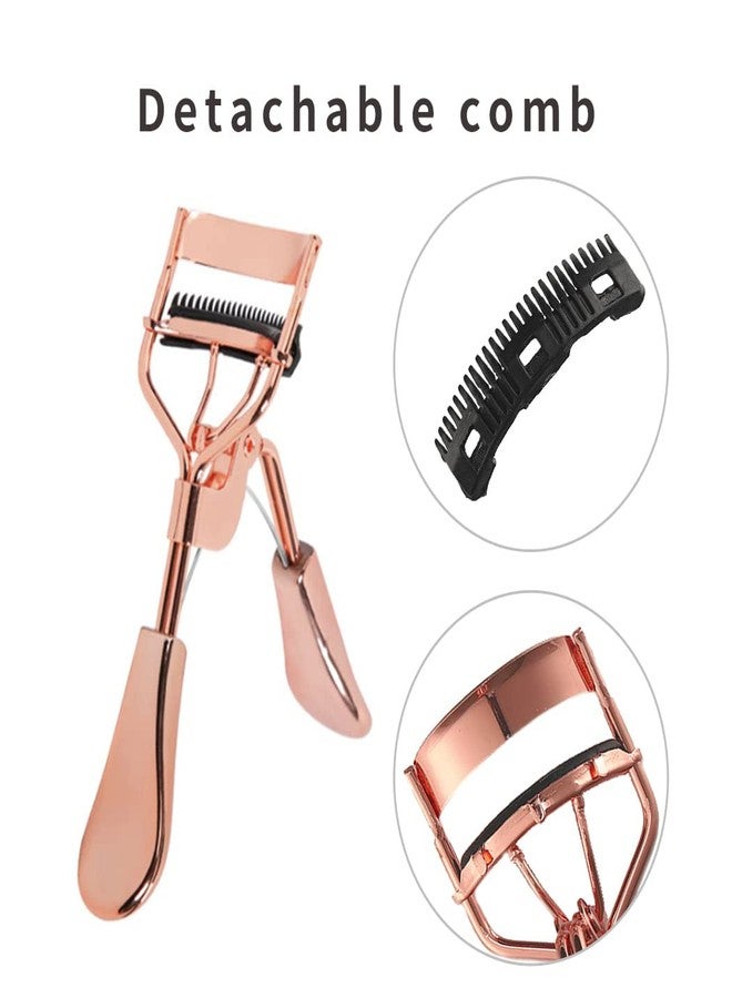 Uranian Beauty Eyelash Curler Comb Eyelash Curlers with 2 Silicone Refill Pads Premium Lash Curler Makeup Tool for Women and Girls - Image 2