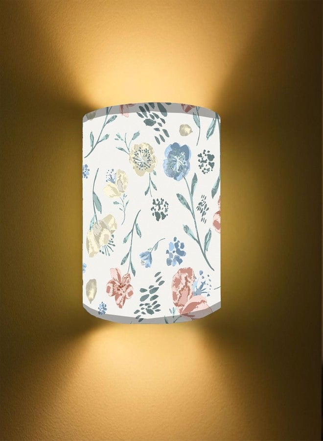 Nutcase Designer Arc Wall Mounted Lamp Lights Half Shade Bedside Fabric Lampshade Sconces - with B22 Brass Holder and Bulb - Image 1