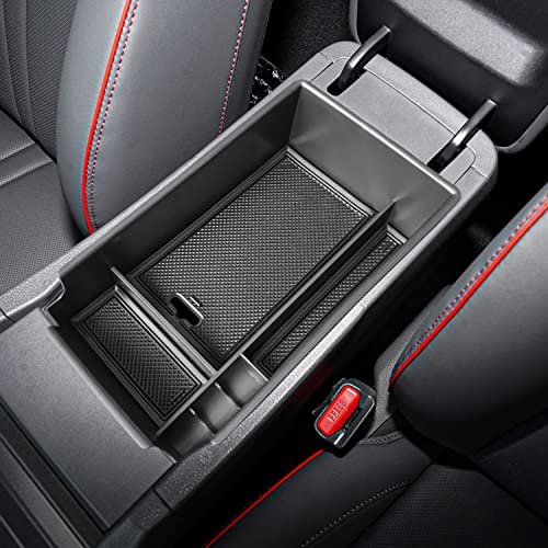TACOBRO Center Console Organizer Compatible with Hyundai Sonata 2020 2021 2022 2023 Accessories, Sonata N-Line/Limited Insert Tray Secondary Storage Armrest Box ABS Black - Image 2