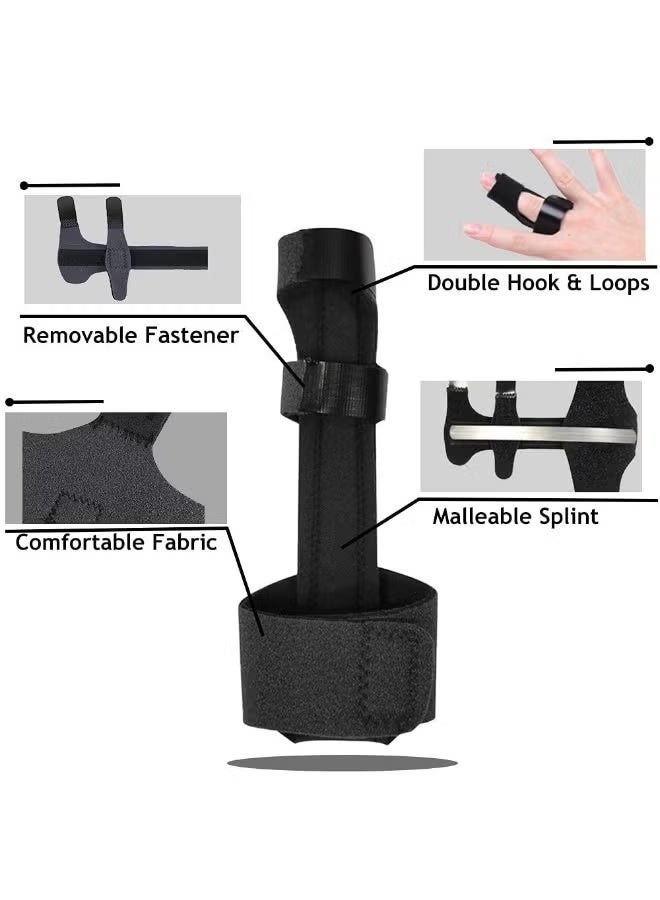 Finger Splint, Adjustable Finger Extension Splint for Mallet Finger, Finger Knuckle Immobilization, Finger Fractures,and Pain Relief, One Size, Fits All Fingers - Image 3