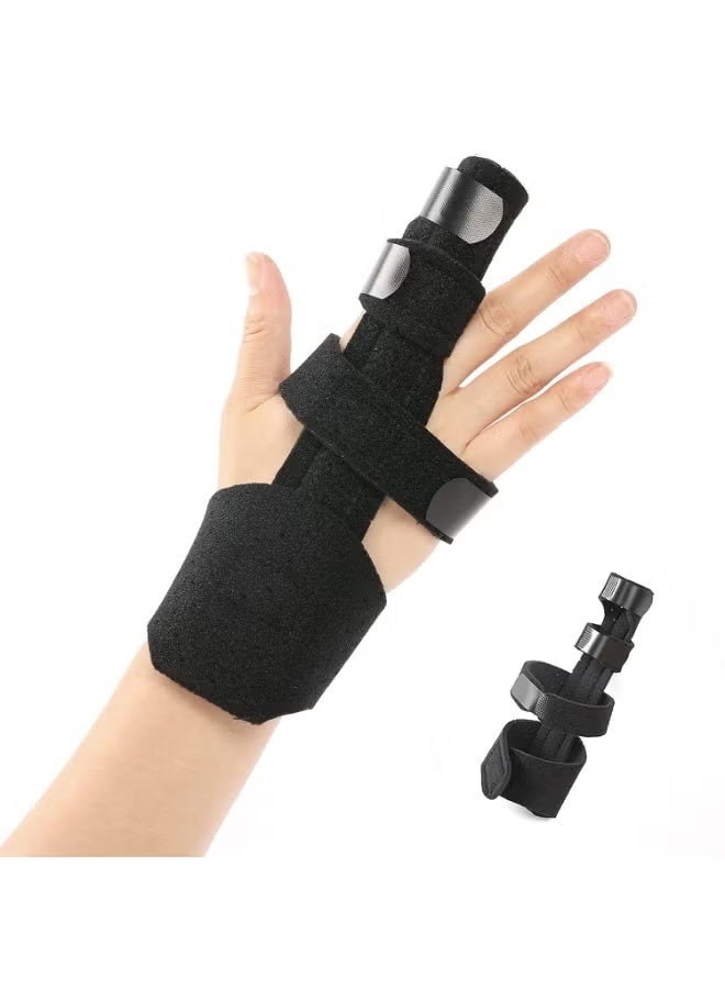 Finger Splint, Adjustable Finger Extension Splint for Mallet Finger, Finger Knuckle Immobilization, Finger Fractures,and Pain Relief, One Size, Fits All Fingers - Image 1