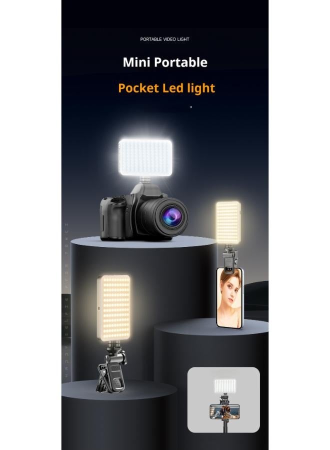 إضاءة فيديو LED وإضاءة سيلفي للجوال - مع مشبك أمامي/خلفي، 3 أوضاع و10 مستويات سطوع، إضاءة تصوير محمولة للهاتف والتابلت واللاب توب لزوم وتيك توك - Image 2