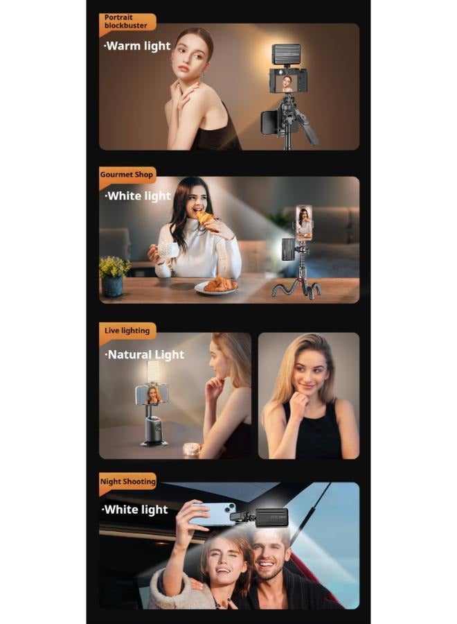 إضاءة فيديو LED وإضاءة سيلفي للجوال - مع مشبك أمامي/خلفي، 3 أوضاع و10 مستويات سطوع، إضاءة تصوير محمولة للهاتف والتابلت واللاب توب لزوم وتيك توك - Image 4
