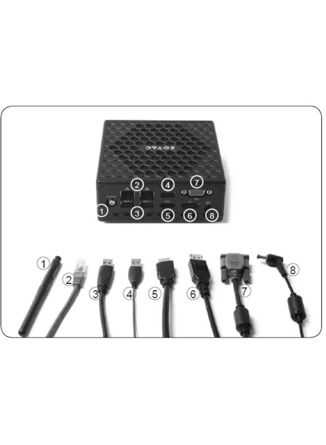 ZOTAC Renewed - ZBOX CI331 Nano Mini PC, Intel Celeron N5100/10th Gen/Quad Core/2GB RAM/120GB SSD/Intel UHD Graphics/DOS(Without Windows)  - Image 5