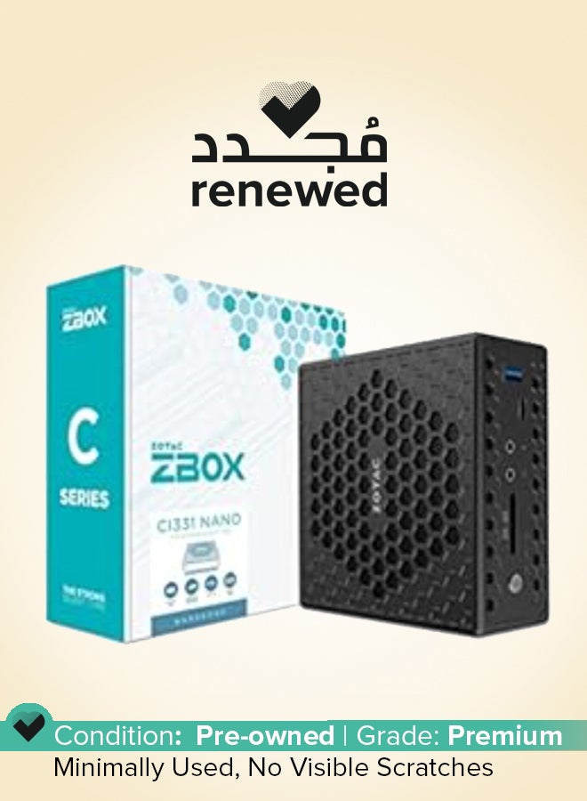 ZOTAC Renewed - ZBOX CI331 Nano Mini PC, Intel Celeron N5100/10th Gen/Quad Core/2GB RAM/120GB SSD/Intel UHD Graphics/DOS(Without Windows)  - Image 1