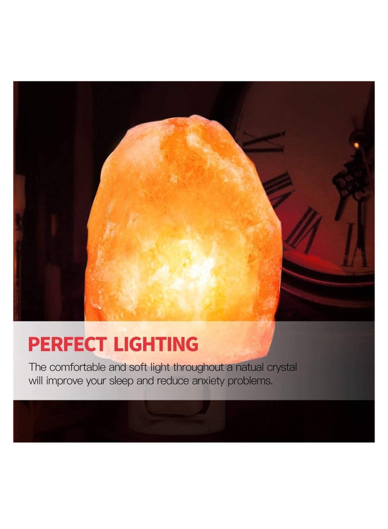 SYOSI Natural Crystal Himalayan Salt Wall Lamp - Air Purifying Night Light 360° Rotatable Plug 15W Bulb  - Image 5