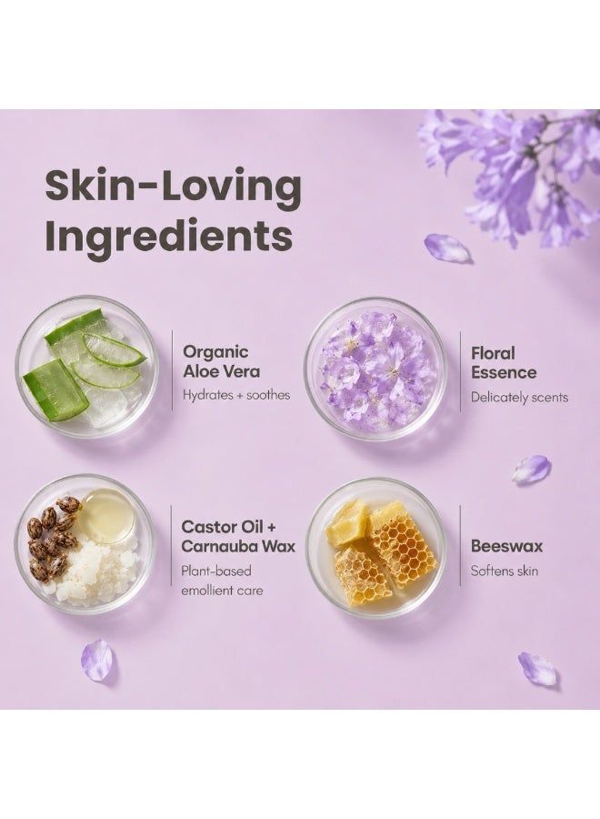 BENAMÕR Jacaranda Body Lotion – Calming & Smoothing Moisturiser with Organic Aloe Vera, Castor Oil & Carnauba Wax | Floral Scent, Paraben Free – 300ml - Image 4