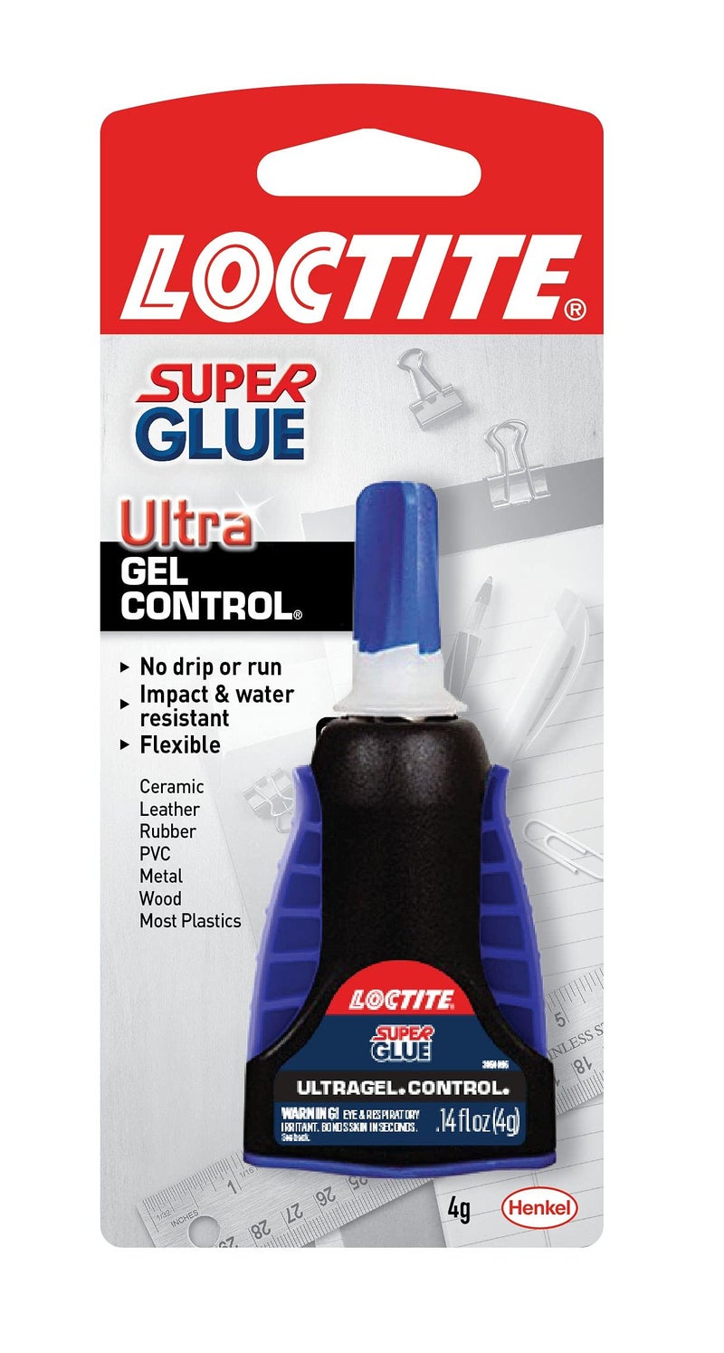 Loctite Super Glue Ultra Gel Control, Clear, 0.14 fl oz Bottle, 1 Pack - Superglue for Plastic, Wood, Metal, Crafts & Repair, Cyanoacrylate Adhesive Instant Glue, Quick Dry - Image 1