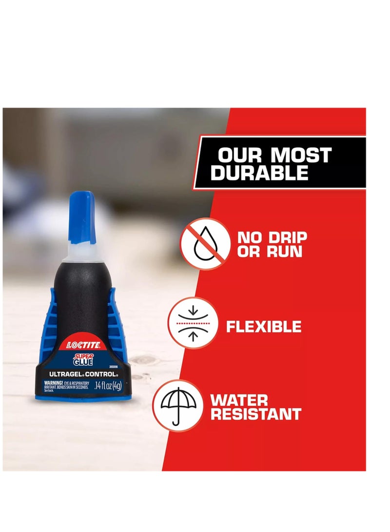 Loctite Loctite Super Glue Ultra Gel Control, Clear Superglue for Plastic, Wood, Metal, Crafts, & Repair, Cyanoacrylate Adhesive Instant Glue, Quick Dry - 0.14 fl oz Bottle, Pack of 1  - Image 2