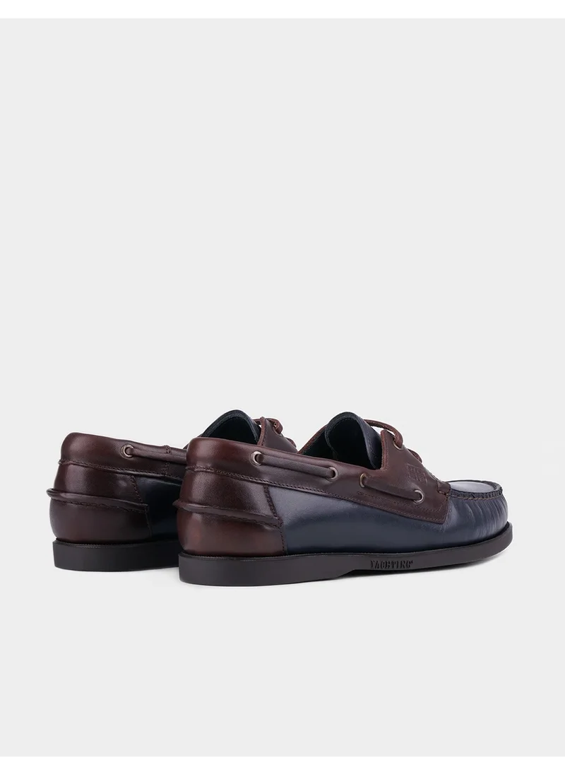 Cabani Leather Navy Blue Men's Casual Shoes