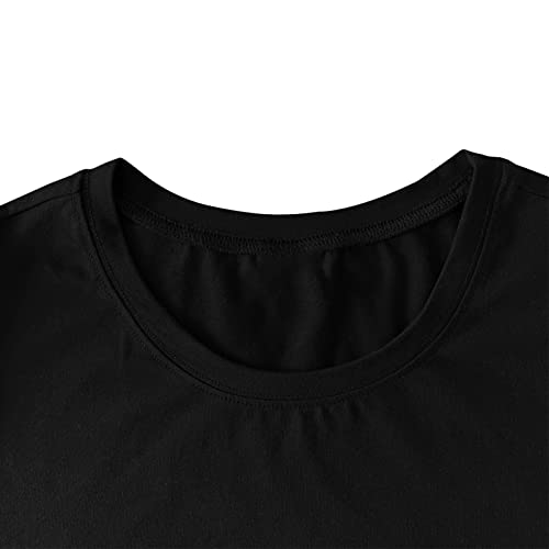 YITAN Women Tees Teen Girl Tops Graphic Cute Funny T Shirt Black Small - Image 3