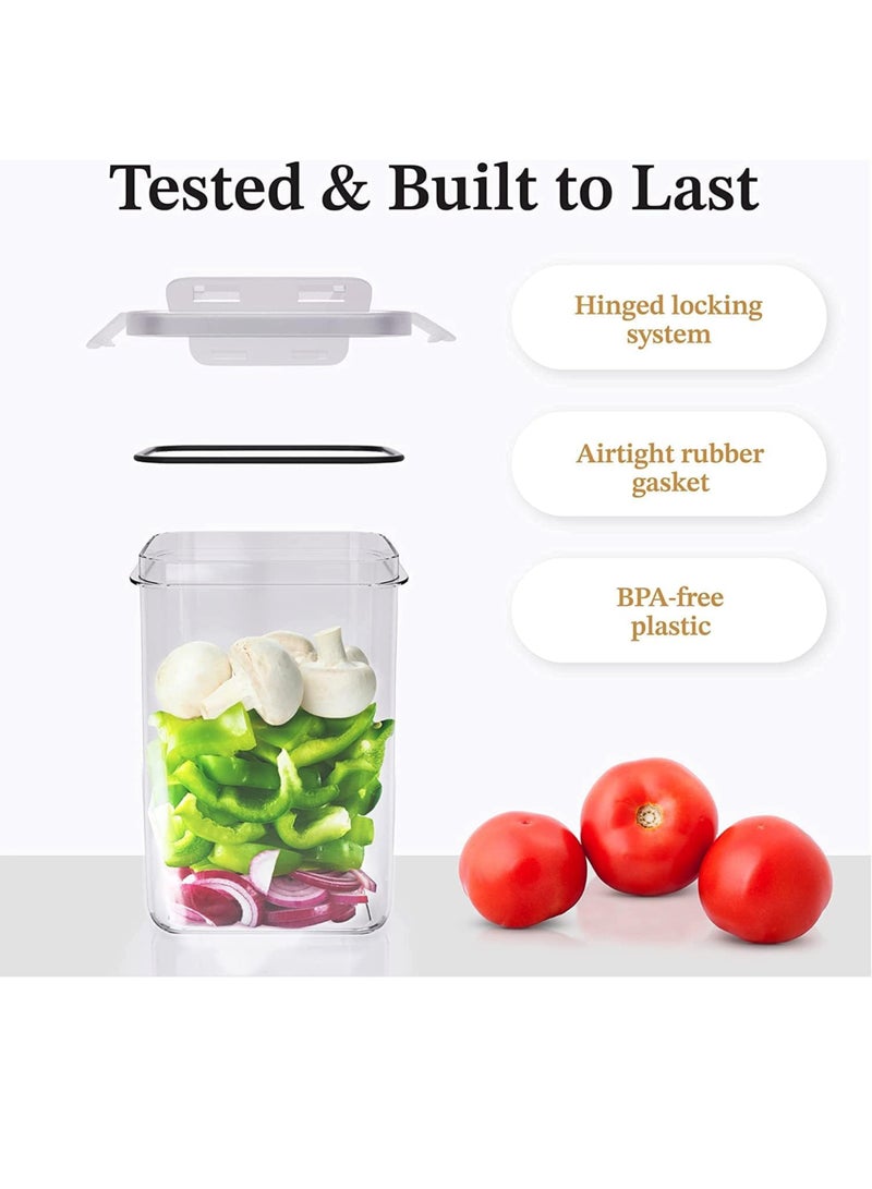 Toshionics Airtight Food Storage Containers with Lids for Kitchen Organization T114701 - Plastic Kitchen Storage Containers for Pantry Organization and Storage - Cereal, Rice, Pasta, Flour and Sugar (14pcs Pack) - Image 5