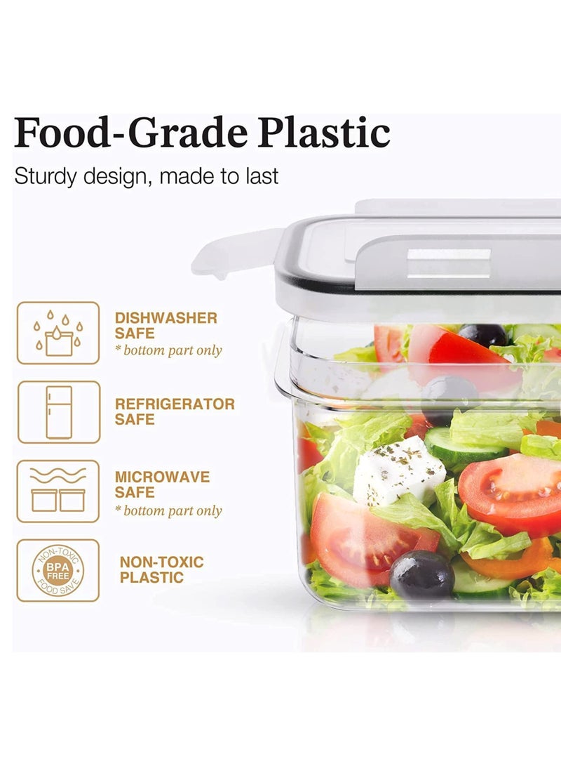 Toshionics Airtight Food Storage Containers with Lids for Kitchen Organization T114701 - Plastic Kitchen Storage Containers for Pantry Organization and Storage - Cereal, Rice, Pasta, Flour and Sugar (14pcs Pack) - Image 2