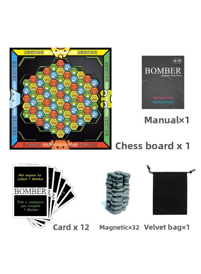 Cross-border Children's Educational Fun Training Concentration Chess Thinking Logic Magnetic Effect Chess Board Game Toy Battle