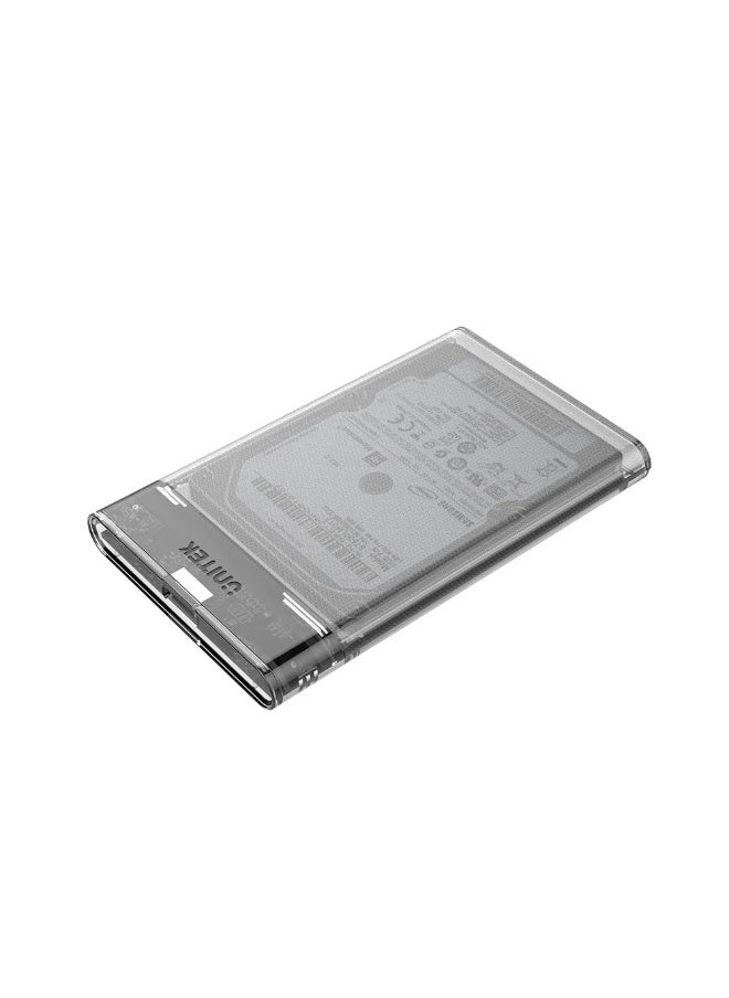 UNITEK USB3.0 to 2.5 Inch Hard Disk , SSD Enclosure, HDD,SSD Box, Supports Up to 5GBps Data Transfer Speed, Portable HDD Enclosure Transparent, Tool Free.  - Image 3