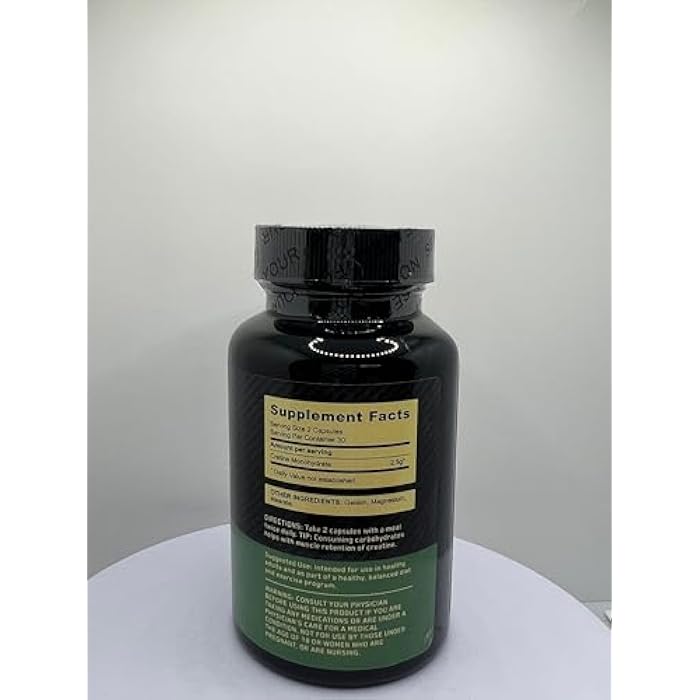 Micronized Creatine Monohydrate Capsules, 2.5g, 60 Count, for Muscle Building Support - Image 2