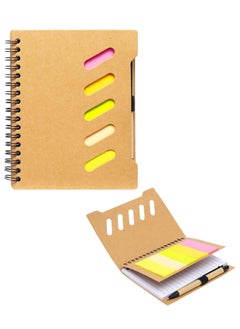 ATKET 12x16cm Size Notebook With Sticky Notes And Pen Set  - Image 1