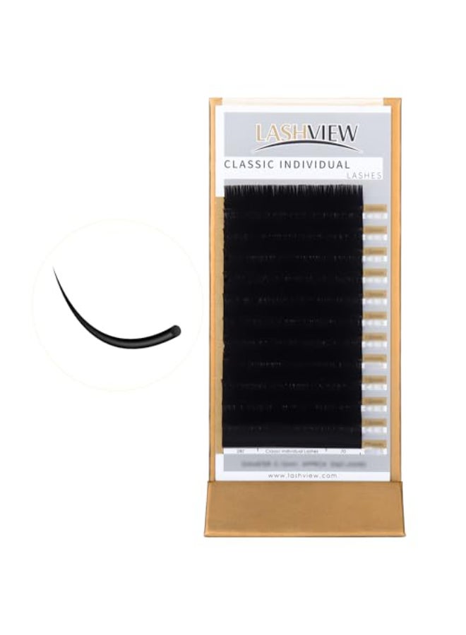 LASHVIEW Eyelash ExtensionsIndividual Lashes Premium Single Classic Lashes015 Thickness CC Curl 815mm Mixed TrayNatural Semi Permanent EyelashesSoft ApplicationFriendlyMink Lashes - Image 1